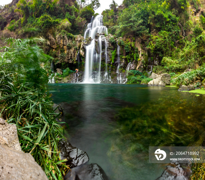 Beautiful waterfall of reunion island Aigrettes