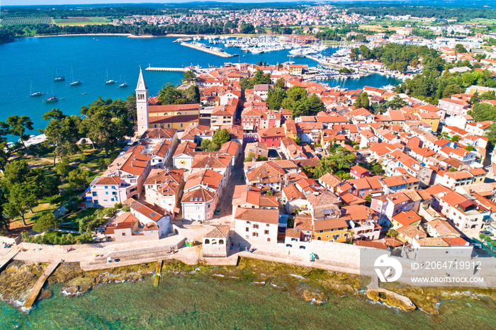 Novigrad Istarski historic coastal town aerial view