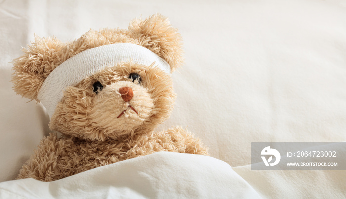 泰迪熊生病在医院