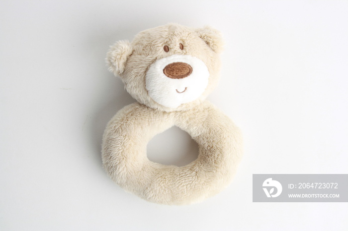 brown teddy bear rattle