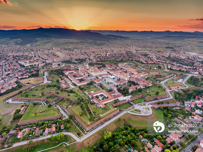 Alba Iulia vauban style medieval walled fortress