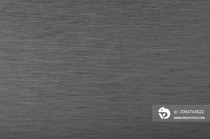 Brushed black silver Stainless steel hair line plate aluminium metal background texture horizontal. 