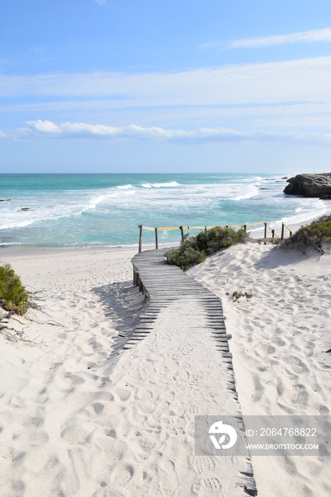 Awsome view beach turquoise sea in South Africa