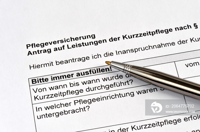 Kurzzeitpflege, Pflegeversicherung, Antrag, Pflegestufe, Altersheim, Pflege, Betreuung, Pflegeleistu