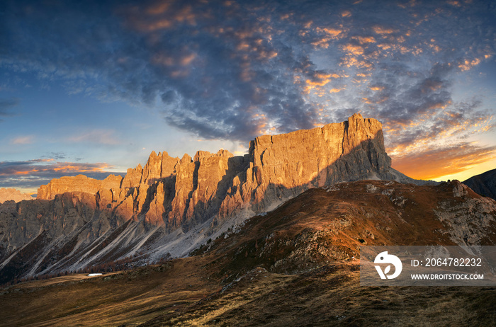 Beautiful landscape of mountains during autumn