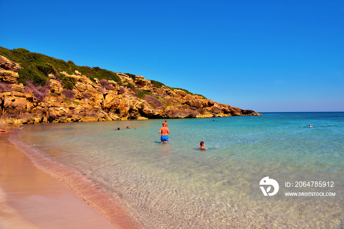 beach (cala mosche) in one of the most beautiful beaches of Sicily, in the Vendicari Natural Reserve