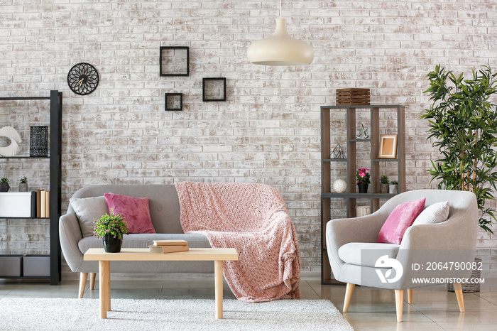 Interior of stylish modern living room