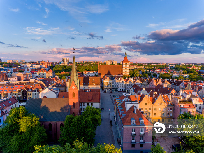 Olsztyn-老城区，老市政厅，圣詹姆斯大教堂，唐楼，福音派