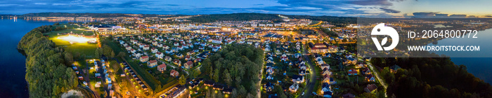 Drone view on Jönköping, Sweden