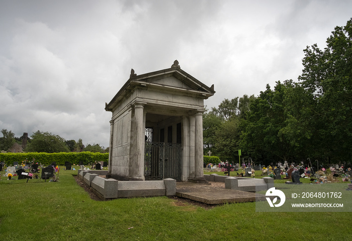 Wilford Hill cemetery mausoleum monument, Nottingham, UK