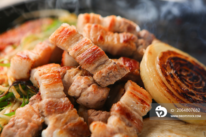 삼겹살 한국음식 Pork belly samgyeopsal