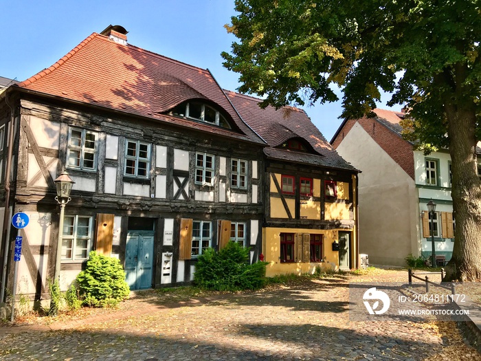 Fachwerkhaus am Kirchplatz / Altstadt von Rathenow (Brandenburg)