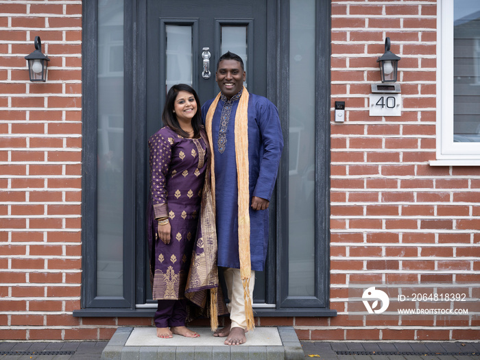 Portrait of couple in traditional clothing