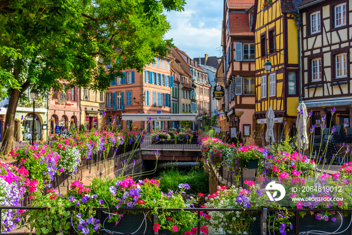 View of a canal in Colmar, France