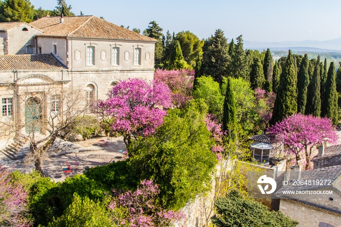 View of Villeneuve les Avignon, in the south of France