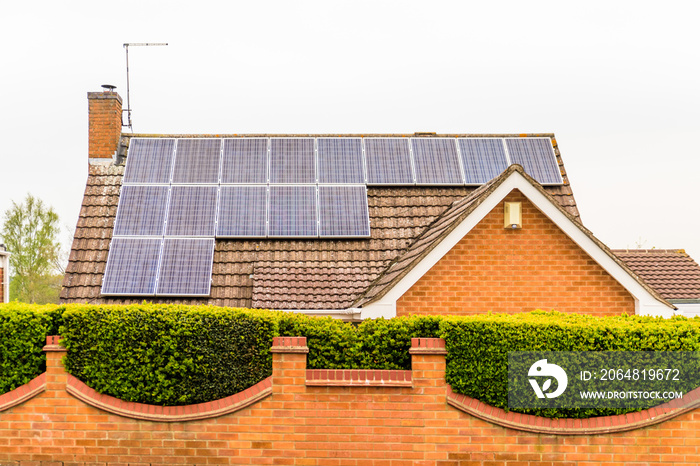 UK Solar Energy Panel on house Roof in northampton uk