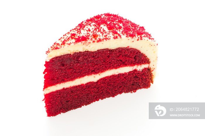 红色天鹅绒蛋糕隔离