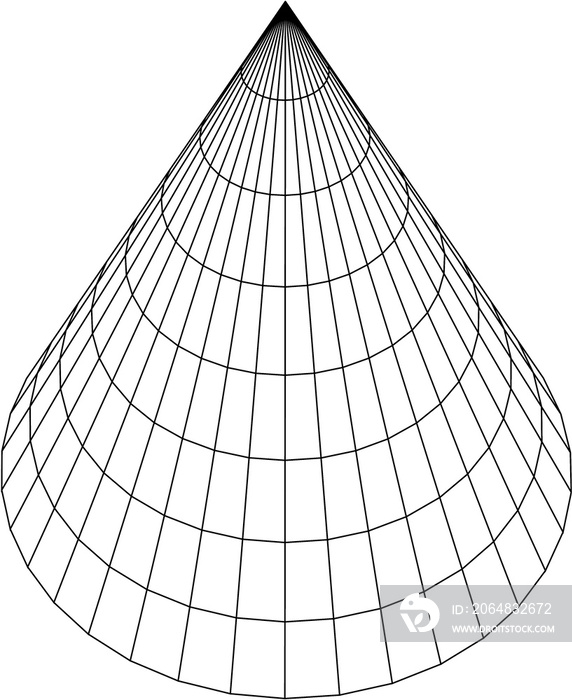 Isolated Abstract Geometric Line Design Element