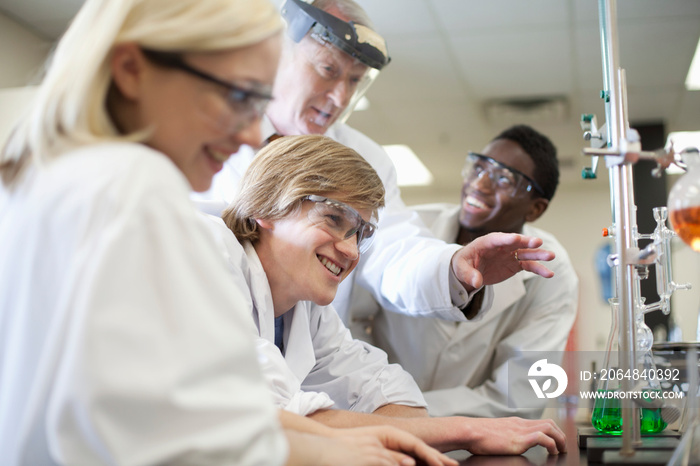 college students working in science lab