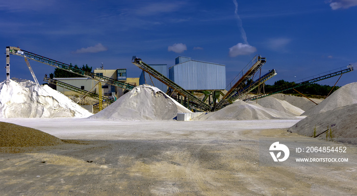 View of a limestone quarry crushing quarry