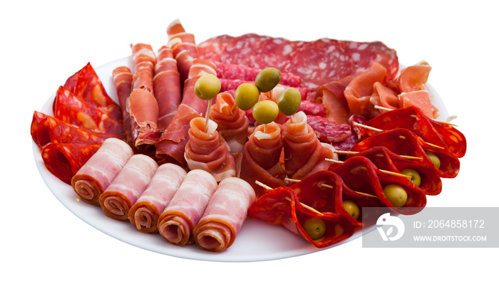 Spanish meat antipasto platter