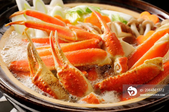 カニ鍋　Japanese style crab hot pot