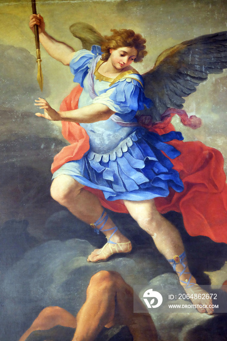 St Michael the Archangel, altarpiece by Ludovico Gimignani in Chapel of St Michael the Archangel, Ba