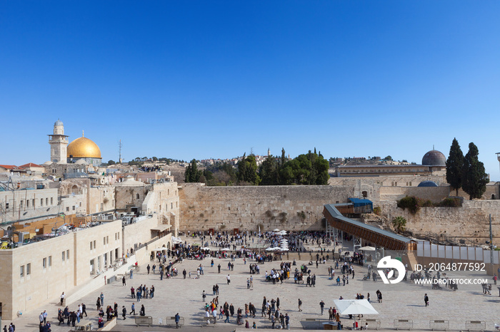 耶路撒冷的西墙和岩石圆顶