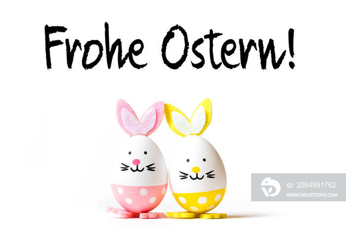 Ostereier vor weißem Hintergrund