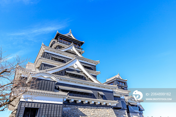 修復された秋の熊本城　熊本県熊本市　Restored autumn Kumamoto castle. Kumamoto-ken Kumamoto city