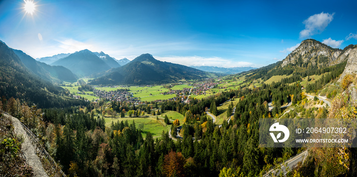 Bad Hinderlang vom Oberjochpass