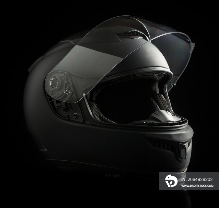 黑色摩托车头盔