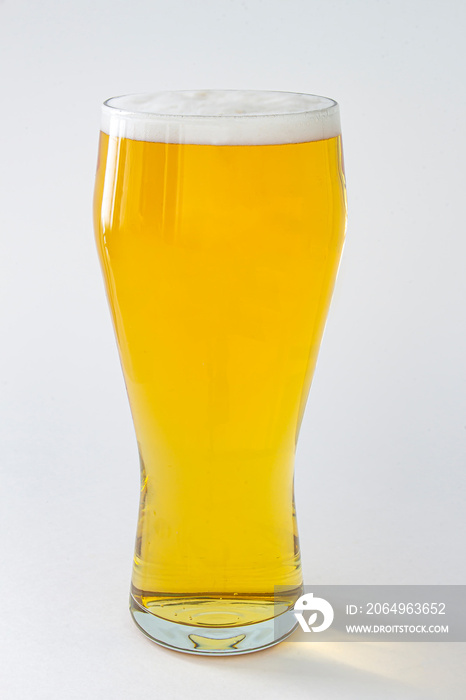 An isolated Budweiser beer pint on a white background
