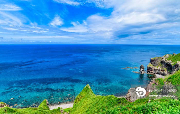 夏の神威岬 シャコタンブルー / 北海道 積丹町