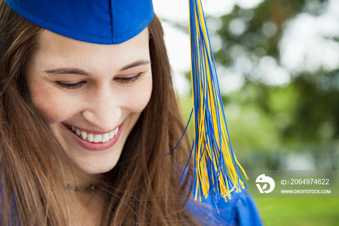 portrait of pretty, female graduate