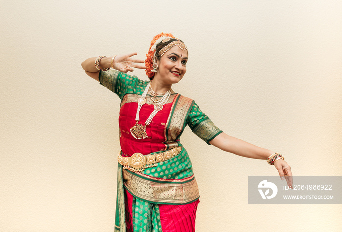 Kuchipudi dancer being expressive