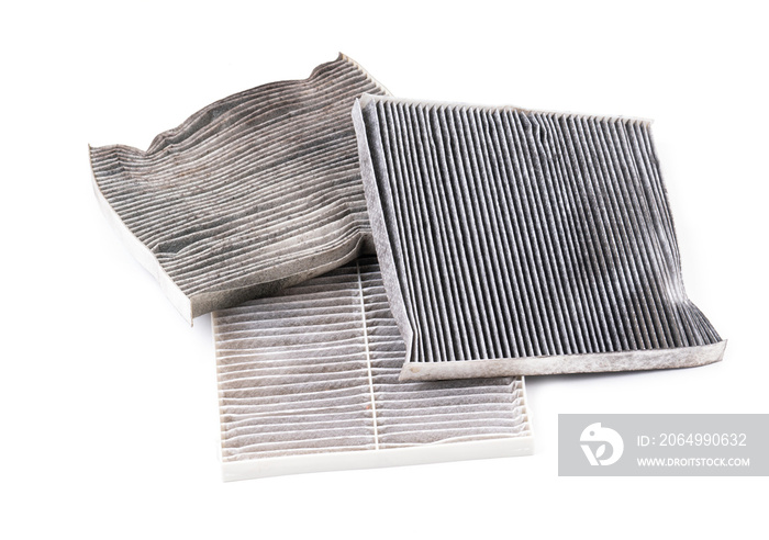 dirty car air condition filter isolated