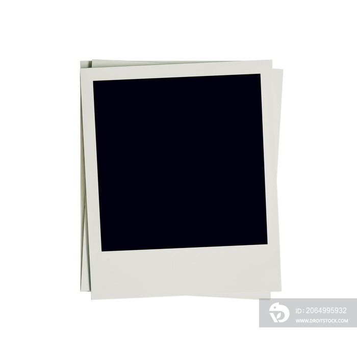 Frame photo blank on isolated white with clipping path.