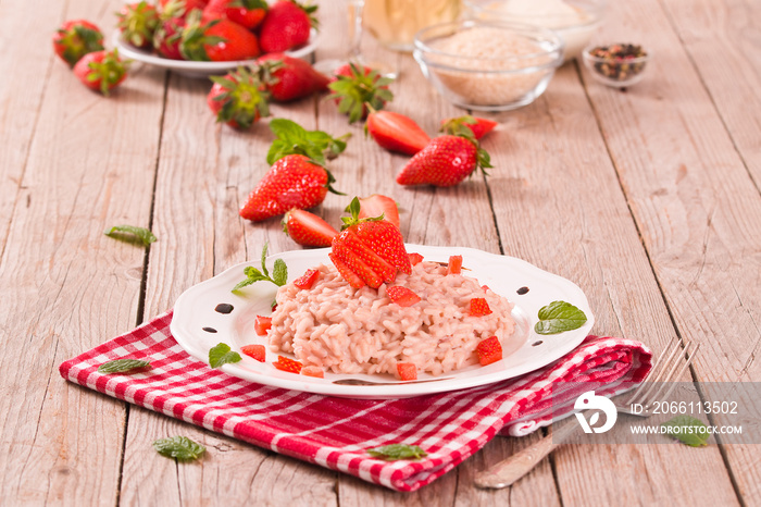 Strawberry risotto.