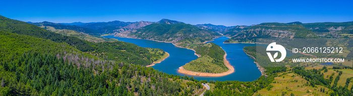 The meanders of Arda river near Ribartsi village in Bulgaria