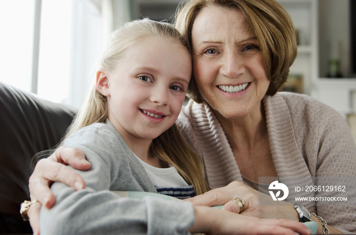 portrait of grandma and granddaughter