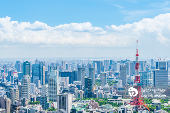 東京風景 Tokyo city skyline , Japan.