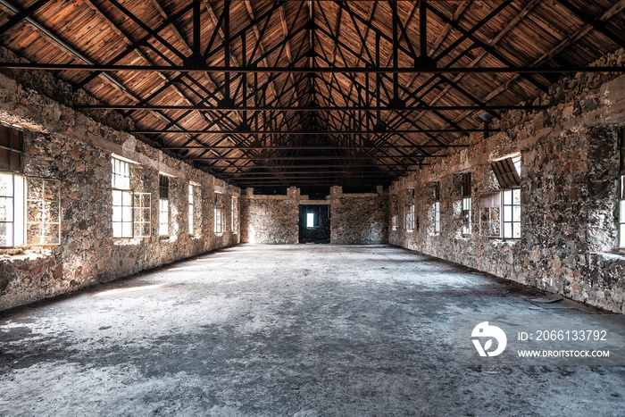 ruins of abandoned hall