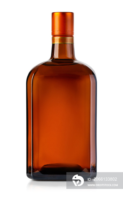 whiskey bottle isolated