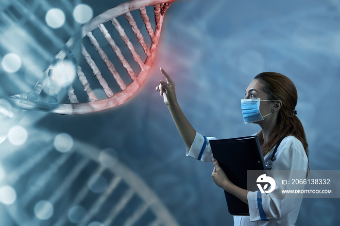 科学和医学领域的创新技术。受损的DNA。混合介质
