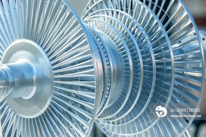 visual model of the mechanism of a rotary turbine unit