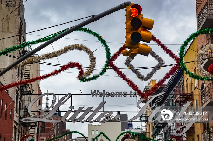 Little Italy logo, New York City, United States