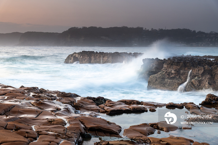 Coastal Sunrise Seascape from Rock Platform