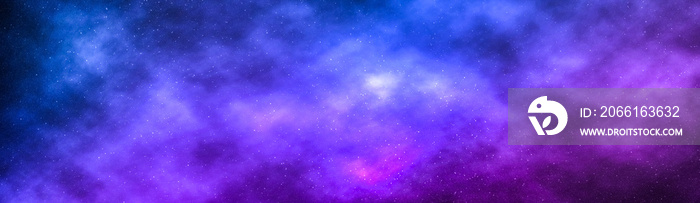 Night sky stars background, nebula clouds in cosmos