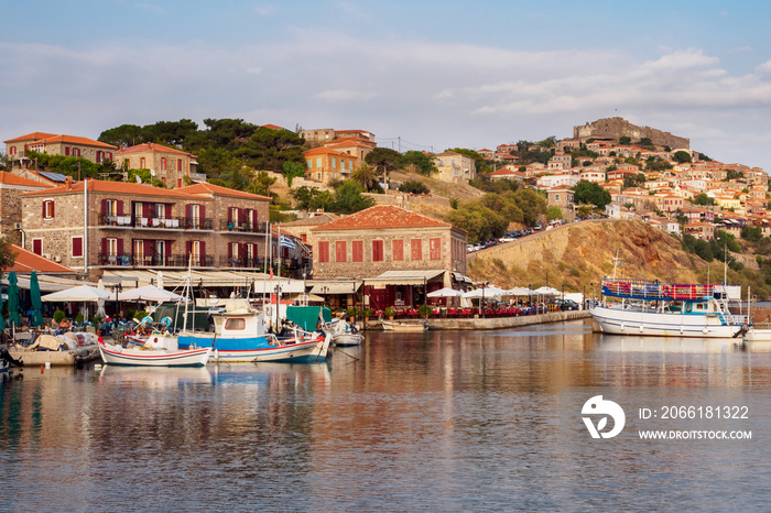 Molyvos - fishing village on Lesbos island, Greece